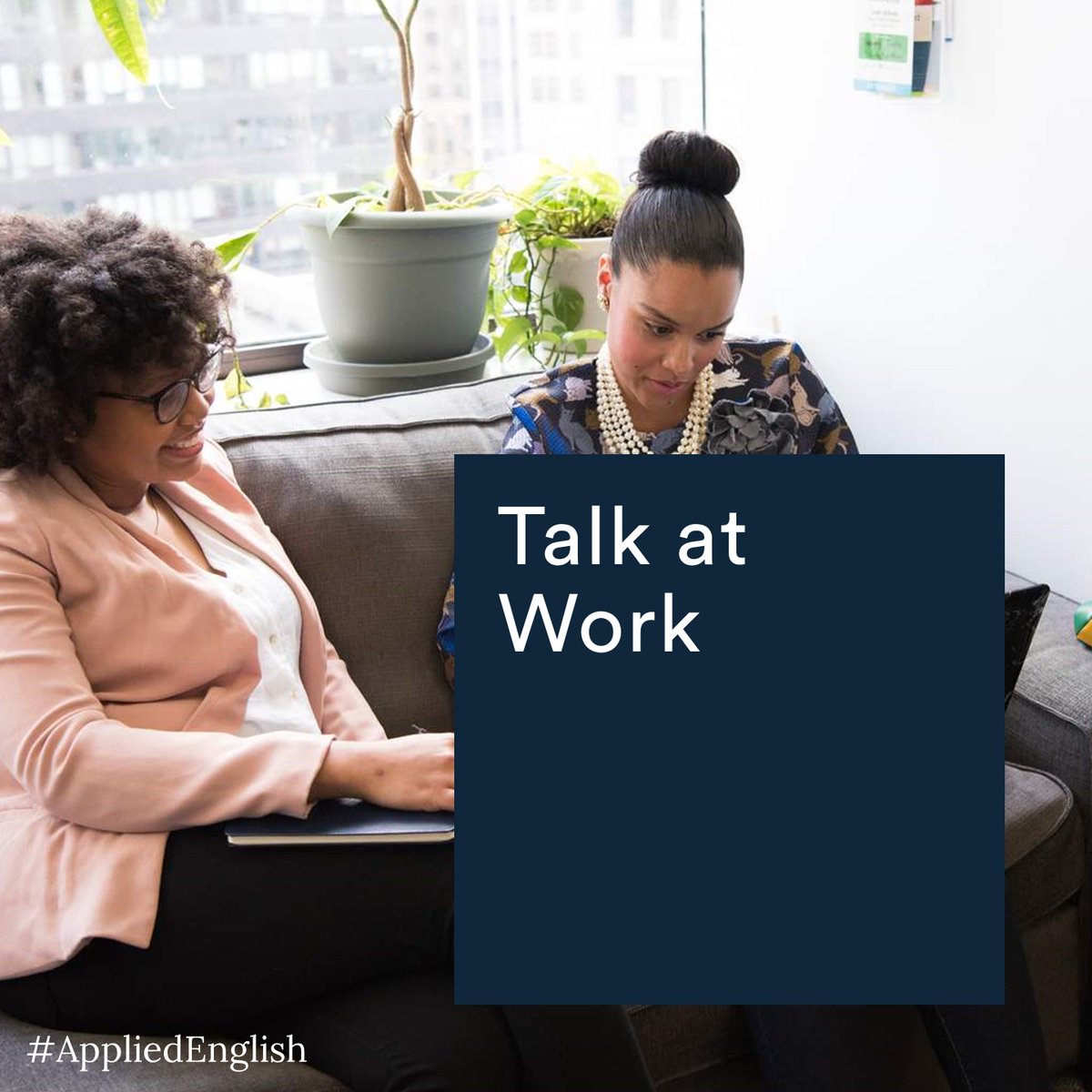 UoNAppEnglish's tweet photo. @CharlotteFMay @UoNEnglish @UoNArts "Find out what makes work ... work" - Dr @MChalu 

Our #PodoftheWeek is 'Talk at Work', part of our range of Professional Communication content. Find out more at https://t.co/rXgcuRMflf

#english #onlinelearning #distancelearning #linguistics https://t.co/Y8BUqRobiz