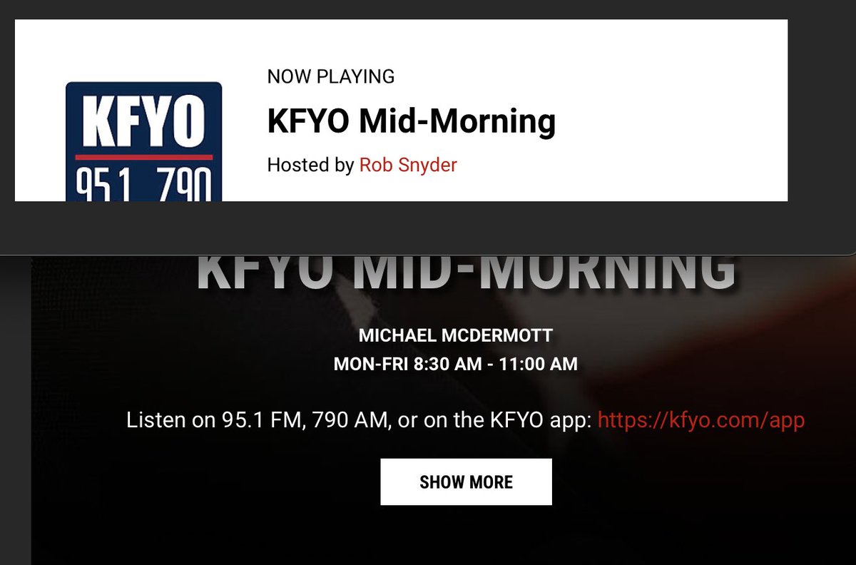BigUglyMac's tweet photo. Somewhere between "Fill-ins & Fired Guys", things are really shaping up mid-days @KFYO !!
Oy. Get it together, Townsquare NY Boyz.

McDermott At-Large returns Monday 10/30!
100% LOCAL at Walk by Faith radio 
KWBF 98.7fm / 1420am 
0900-11am CST

Game on!

#RealLocal #CommunityMatters #WBF