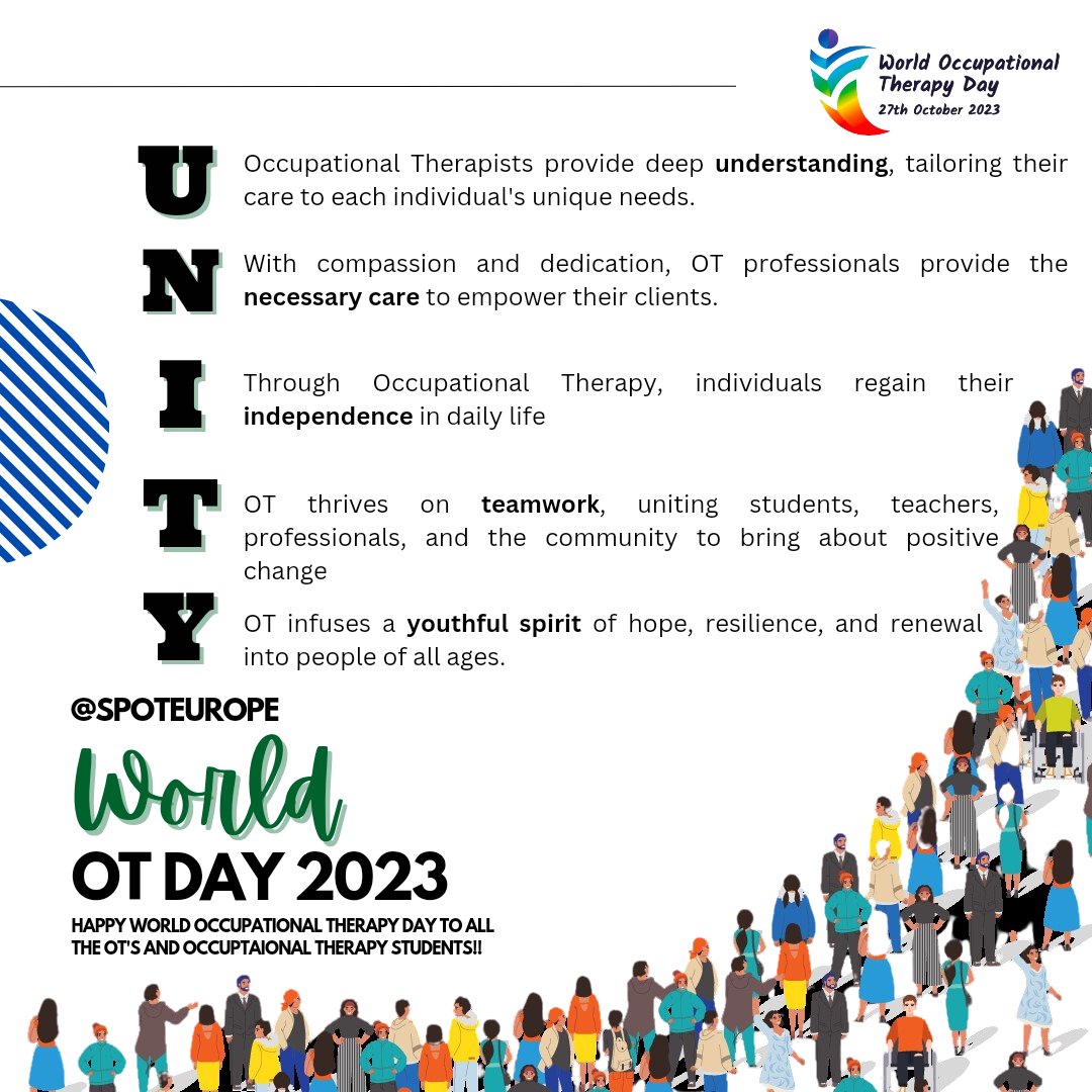 Happy #WorldOTDay! 🌟 They say, 'It takes a village to raise a child.' Just like that, it takes a whole community to come together, inspire change, and uplift lives. 🤝💙

Together, we make lives better/brighter. Here's to celebrating the unity and strength of our OT community!