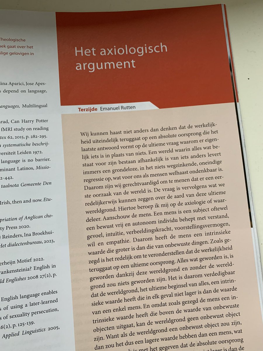 Er is weer een nieuw nummer verschenen van filosofisch tijdschrift #Sophie. Het is getiteld ‘Tussen taal en tekst’ en het bevat ondermeer mijn artikel ‘ChatGPT en de mens’ en column ‘Het axiologisch argument’. Zie sophieonline.nl voor de volledige inhoudsopgave.