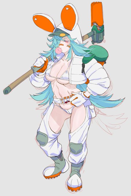 思い付きでなんかごった煮キャラデザ うさぎちゃん 