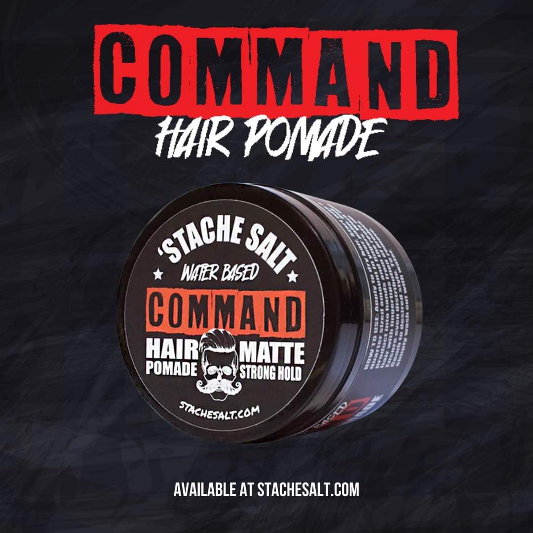 njacobs646's tweet photo. Water solvble, strong hold, and matte! #thegoodstuff #pomade #stachesalt Discount code- heybrother  (15%) https://t.co/gwuKLNveLz