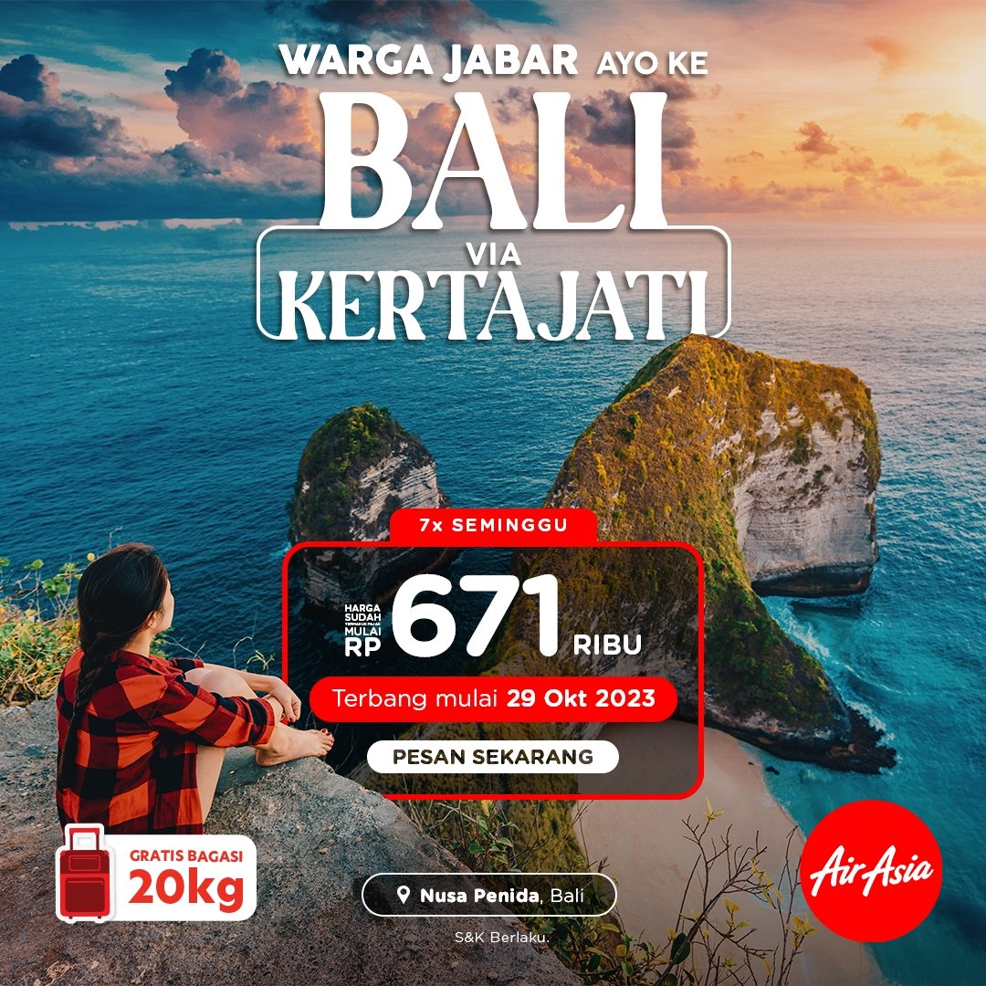 pesonaparnus's tweet photo. Hi Sobat Nusantara! Kabar gembira bagi kamu yang mau jalan-jalan dan berwisata #DiIndonesiaAja mulai tanggal 29 Oktober 2023, Bandara Kertajati udah full beroperasi nih https://t.co/NESLuiSr17