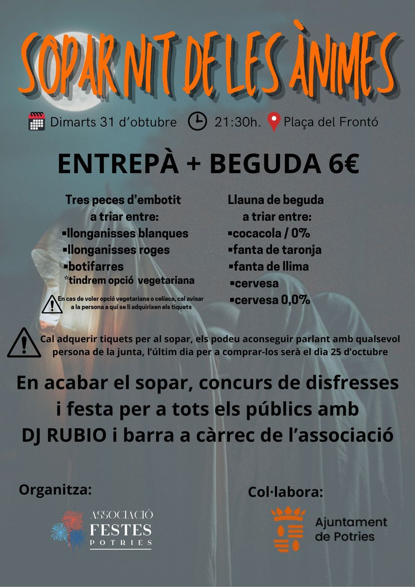 PSPVPotries's tweet photo. La programació prevista per als pròxims dies. 
Som poble de gent bona, solidària, treballadora i capaç de sobreposar-se a tots els esglais de la vida.
Agraïr a @BombersValencia, Protecció Civil i @CreuRoja per fer que aquesta nit haja sigut més fàcil per als afectats/des. https://t.co/lKug8xb4YV