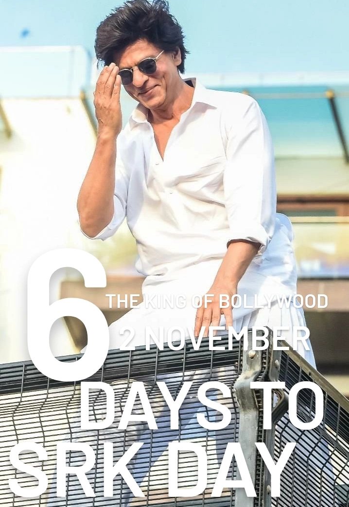 iamBollywoodd's tweet photo. 6 more days until we celebrate the King of Bollywood, 
 #ShahRukhKhan on his special day
#6DaysToSRKDay #SRKDAY https://t.co/QeNhHWJUWS