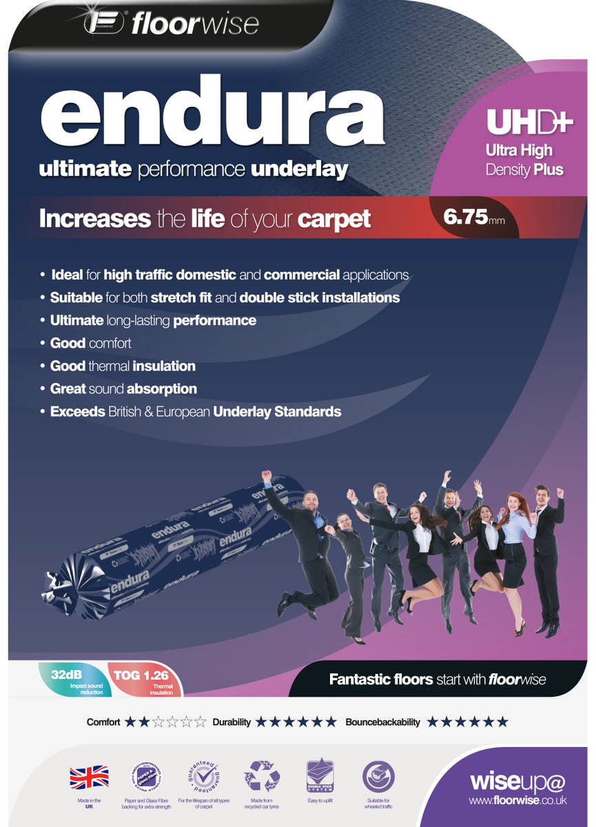 STSFlooring's tweet image. Endura 6.75mm and Optima 8mm Underlay

These rubber crumb underlays are specially developed with
carpeting in mind. Designed to provide resilience, durability and 
support to protect against undue stress.

Order yours today! 0345 899 1000

#underlay #interiordesign #flooring