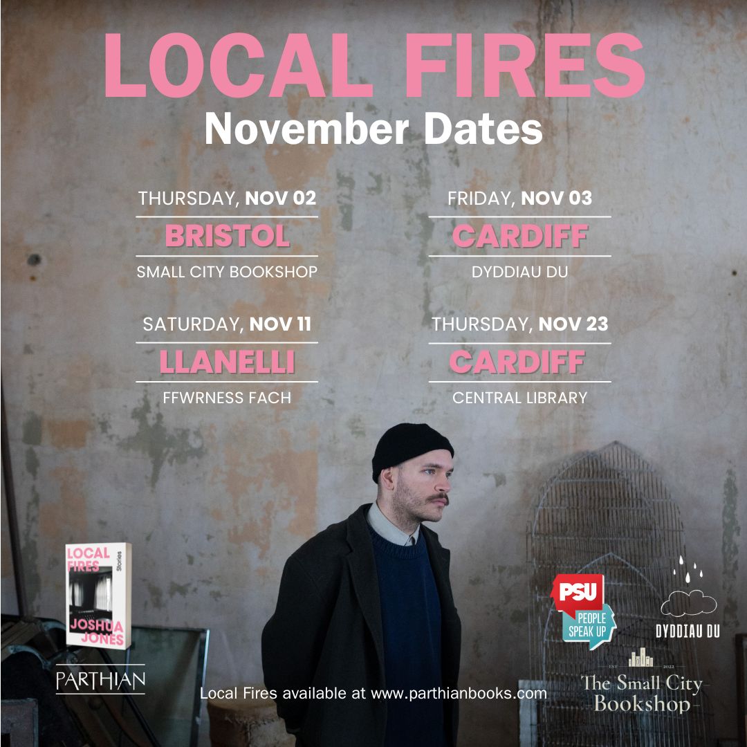 🔥 LOCAL FIRES ON TOUR 🔥 (sort of) 🔥 With the launch of my debut, Local Fires, NEXT WEEK(!!), I've got a bunch of exciting events coming up! Here's a handy thread of each one 🧵 @parthianbooks @DyddiauDu @smallcitybooks @Peoplespeakup1 @cardiff_hub @BCouncil_Wales