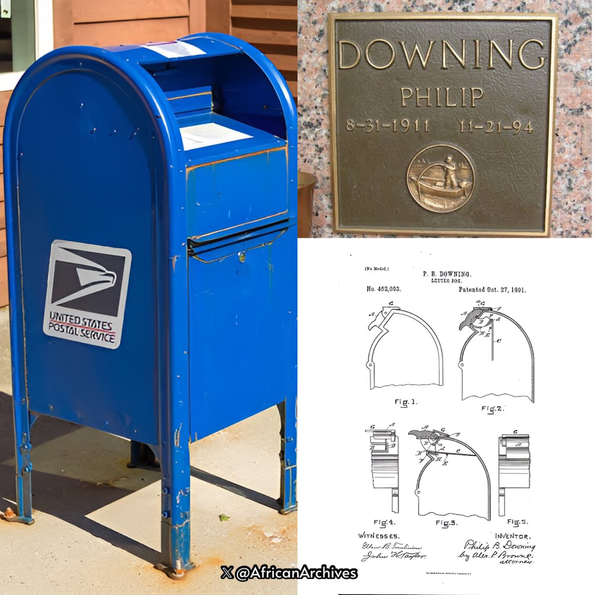 On this day in 1891, Philip Downing patented his invention, the street letter box, the predecessor of today’s mailbox. —In 1891, anyone interested in mailing a letter would have to make the long trip to the post office. Philip B. Downing designed a metal box with four legs which…