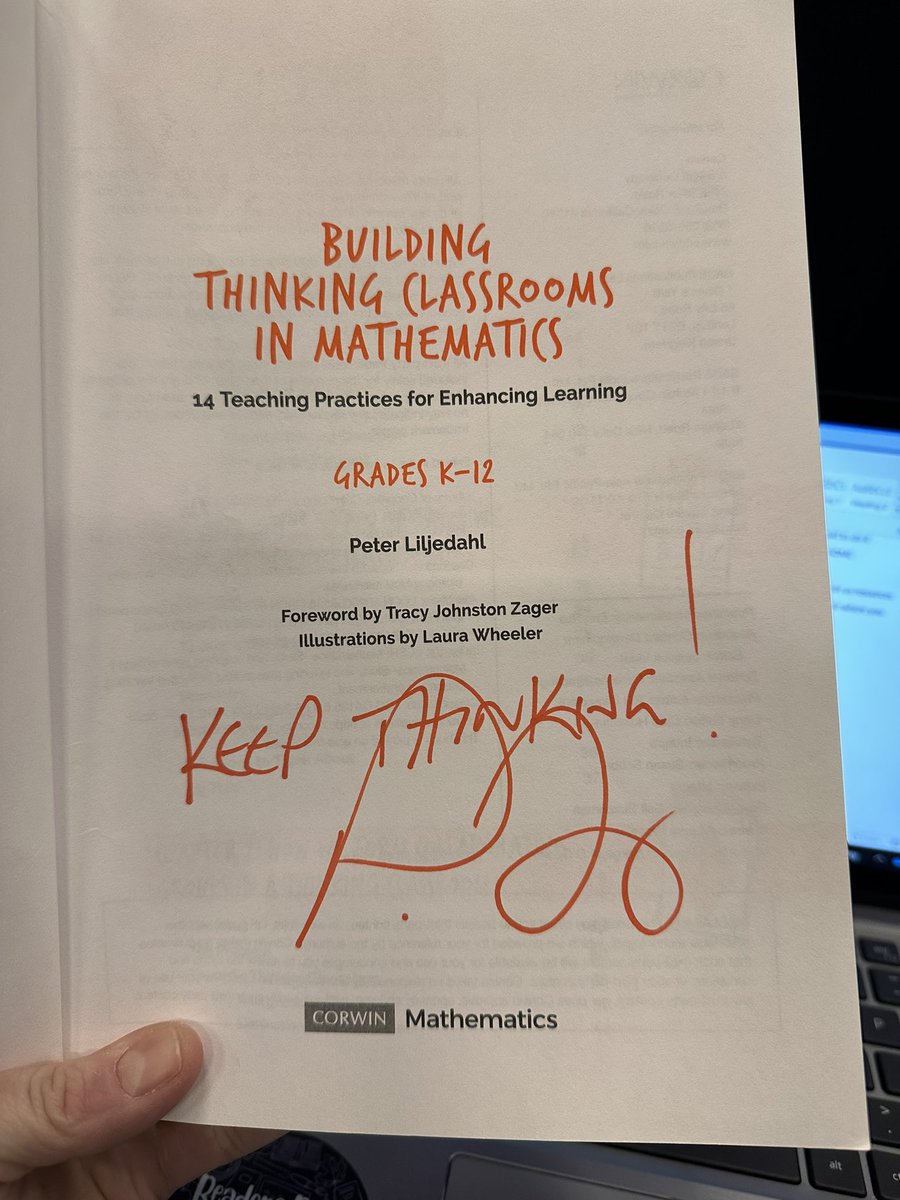 Met the author of #ThinkingClassroom!!Thank you @pgliljedahl for an impactful session at @NCTM on consolidating lessons! Create a culture where learners are NOT accountable to you but responsible for themselves! 🙌 #NCTMDC23 #MCIULearns #iu23in23 #KeepThinking @MCIULearns
