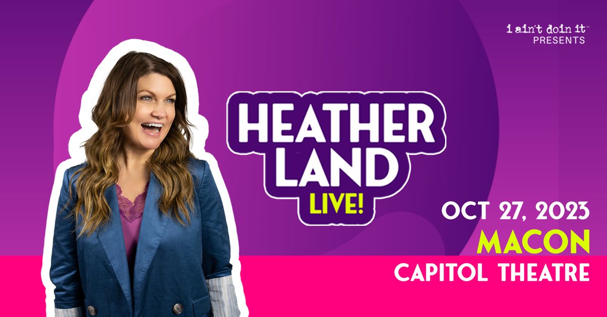 Heather Land Live tonight! Here's what you need to know before you go:
🚪: 7:00PM
🎤: 8:00PM
📍: Capitol Theatre
🚫📷: No Photos or Videos allowed during the show
🎫: 6:00PM box office opens. Tickets still available 👉 bit.ly/3OOQek8