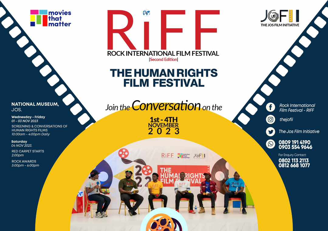 4evahappiness's tweet image. Join the conversation as we amplify the voices that matters, this November at the Jos national museum for the Human Right Film Festival.

Mark your calendars and see you there
4 days more...
#RIFF2023  #jointheconversationonhumanrights #humanrightsissues #JOFII #moviesthatmatter