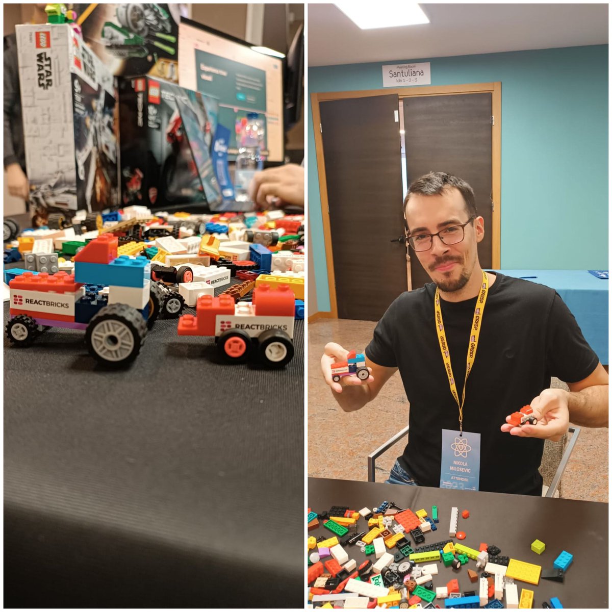 'Big and Small Tractor' at the @ReactBricks booth at @reactjsday
Like to vote!
#reactbrickslego #reactjsday23