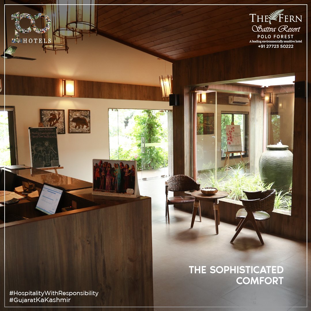 FernPoloForest's tweet photo. A warm welcome in every detail in our inviting lobby.
For more info &amp; bookings: Call +91 2772 350222 or visit https://t.co/TW4LM9YWZr
#TheFernSattvaResort #FernPolo | #PoloForest | #GujaratKaKashmir | #Ahmedabad |#Rajkot #Vijaynagar | #Gujarat | #GujaratTourism | #lobbyarea | https://t.co/dBW7UCk88O
