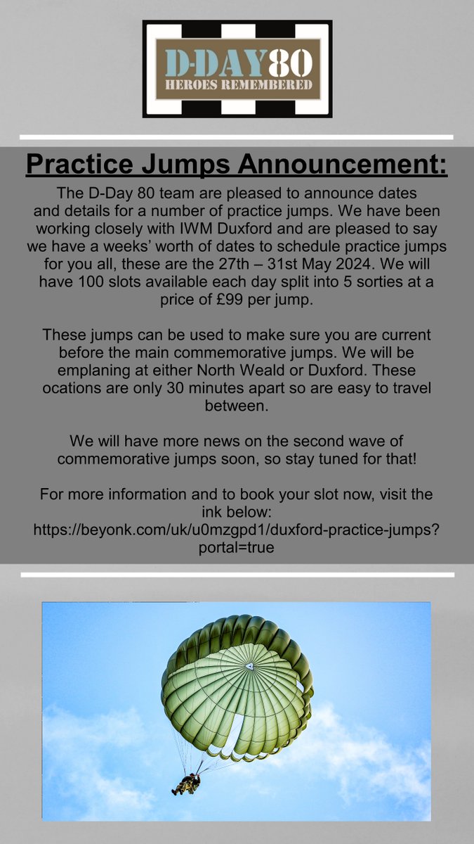 Practice Jumps Announcement, READ MORE BELOW