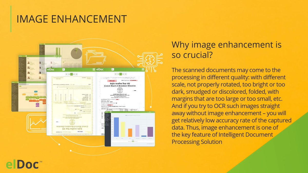 elDoc_online's tweet photo. The scanned documents may come to the processing in different quality. Thus, #ImageEnhancement is one of
the key feature of #IntelligentDocumentProcessing Solution.
Learn more 👉 https://t.co/sxU7wPeElL
#ImageNormalization #ComputerVision #AI #DataExtraction #OCR #IDP #SaaS https://t.co/yiNqwjQJnT
