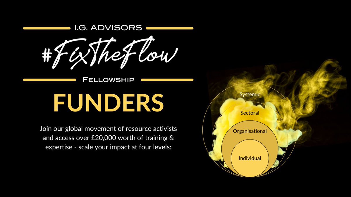 Grant Givers (@grantgivers) on Twitter photo Learning alert! 🚨
The movement for change in grant giving is growing ❤️
<a href="/IG_Advisors/">I.G. Advisors</a> have launched a Funder stream to the #FixTheFlow Fellowship - offering masterclasses, coaching, and collaboration with nonprofits on systems change.
Apply: fixtheflow.org Learning alert! 🚨
The movement for change in grant giving is growing ❤️
<a href="/IG_Advisors/">I.G. Advisors</a> have launched a Funder stream to the #FixTheFlow Fellowship - offering masterclasses, coaching, and collaboration with nonprofits on systems change.
Apply: fixtheflow.org