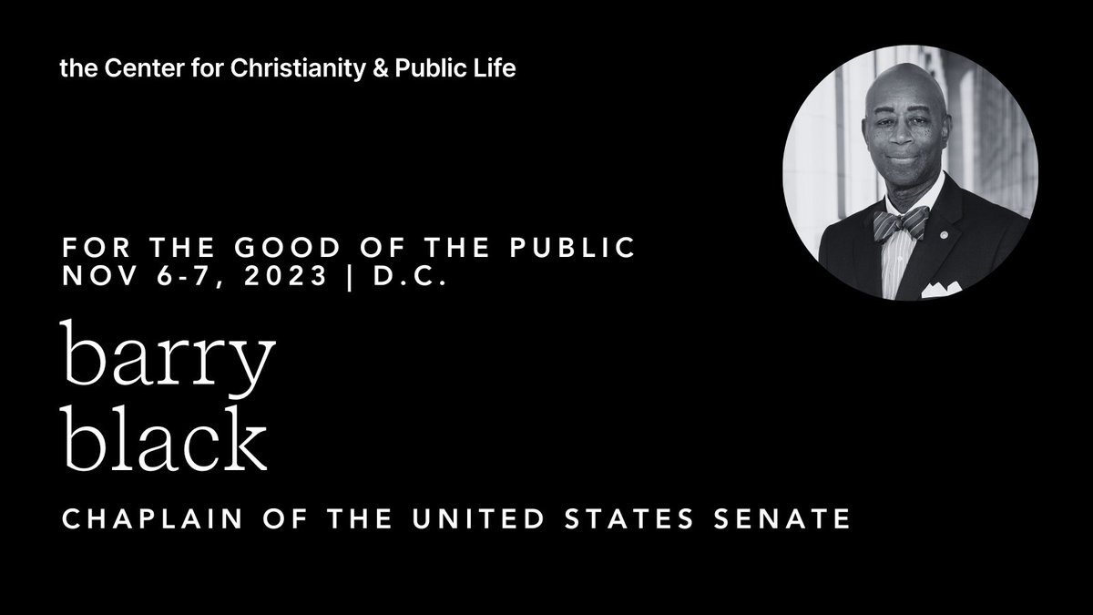 The Center for Christianity and Public Life (@ccpubliclife) on Twitter photo <a href="/Chaplain_Black/">Chaplain Barry Black</a> will be joined by @cecejonesdavis and <a href="/James_Catford/">James Catford</a> to discuss the power and role of prayer in public life on November 7 at our Summit. We hope you'll join us for this important conversation: forthegoodofthepublic.eventbrite.com <a href="/Chaplain_Black/">Chaplain Barry Black</a> will be joined by @cecejonesdavis and <a href="/James_Catford/">James Catford</a> to discuss the power and role of prayer in public life on November 7 at our Summit. We hope you'll join us for this important conversation: forthegoodofthepublic.eventbrite.com