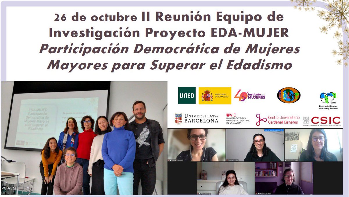 GuiomarMerodioA's tweet photo. En el proyecto EDA-MUJER continuamos investigando para identificar aportaciones de impacto social que mujeres mayores están realizando y que contribuyen a reducir desigualdades de género y el #edadismo en diferentes ámbitos. No te pierdas los avances ➡️ https://t.co/Niec7eB7UI 🙌🏽 https://t.co/l0s3sPEzAb