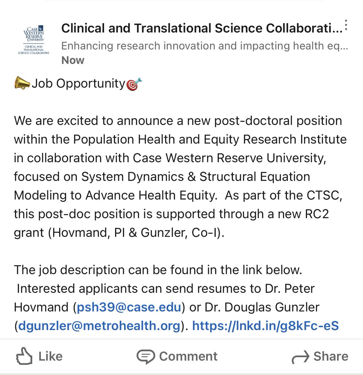 CTSC_NorthernOH's tweet photo. Job description link: https://t.co/DhA30hDN5i

@CCOS_CTSA @UH_RE_Institute @UH_CRC @metrohealthCLE @NEOMEDedu @UToledo @ClevelandClinic @CWRUSOM #healthequity #healthdisparities https://t.co/NBdHMIzPev