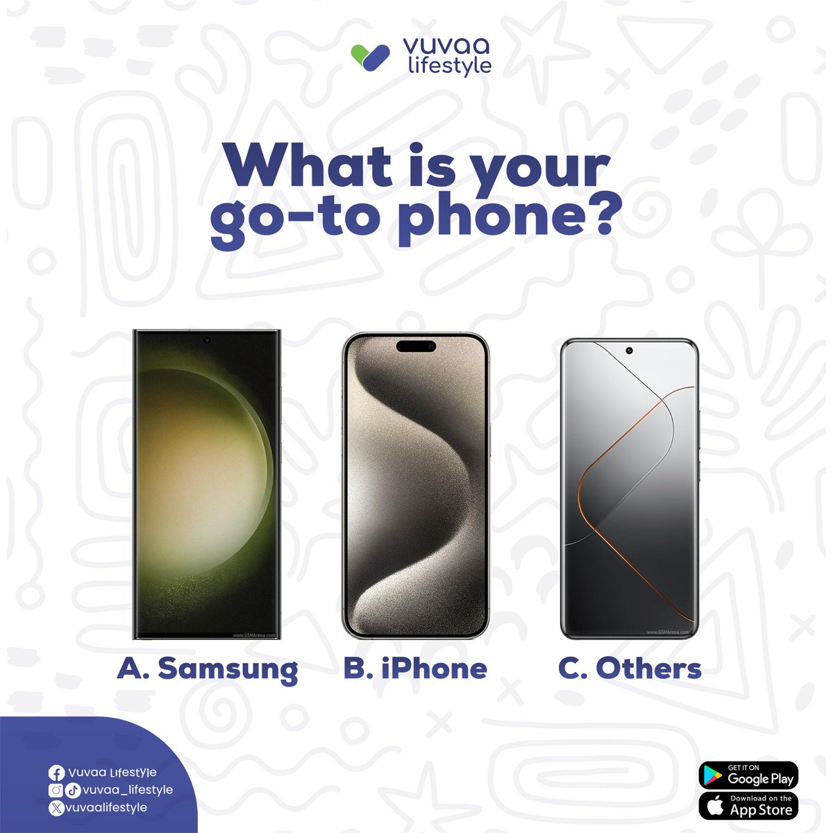 vuvaalifestyle's tweet photo. The lifestyle app that solves all your lifestyle needs is available for download on all smartphones. ✨
Download Vuvaa Lifestyle now!
PS: What’s your own go-to phone in the world? 🥰
#The100 #feyi #Justiceokoro #Sancho #lifeissweetwithvuvaa #stake https://t.co/i13Zs9oZgj