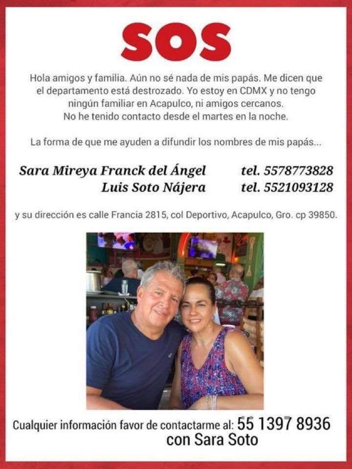 Un simple RT puede ayudar a reunir familias
#AcapulcoOtis 

RT 🙏