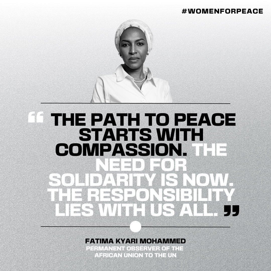 The need for #solidarity is now. 

#WomenForPeace