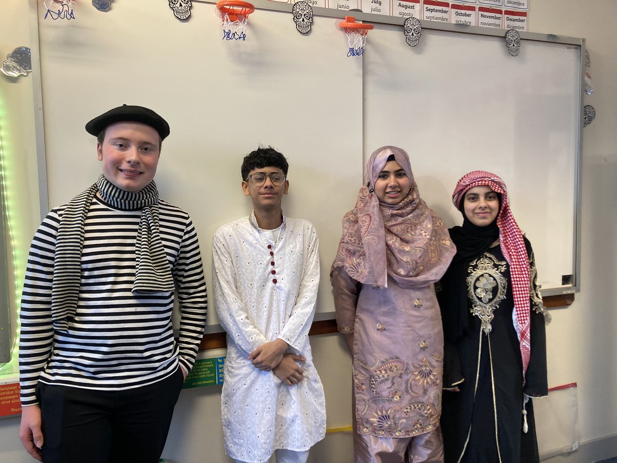 iteachmfl's tweet image. Take a look at what pupils @HillheadHS did during #LanguageCafé to celebrate the school’s first ever #CultureWeek #DiaDeMuertos2023
