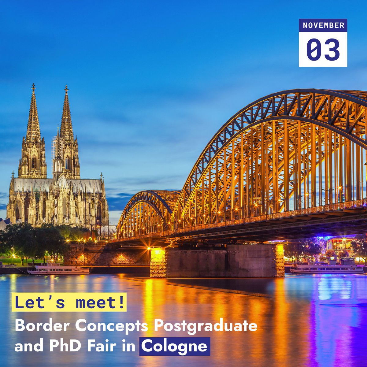 EspolLille's tweet image. Meet us in Germany! 🇩🇪
We will be attending the Border Concepts Postgraduate Fair in November, join us there.
📍Palladium Köln - Stand 44
📅Friday 3 November ⌚️ from 10:00 to 16:00.
We look forward to meeting you there!
#postgraduate #phd #studyfair #ESPOL