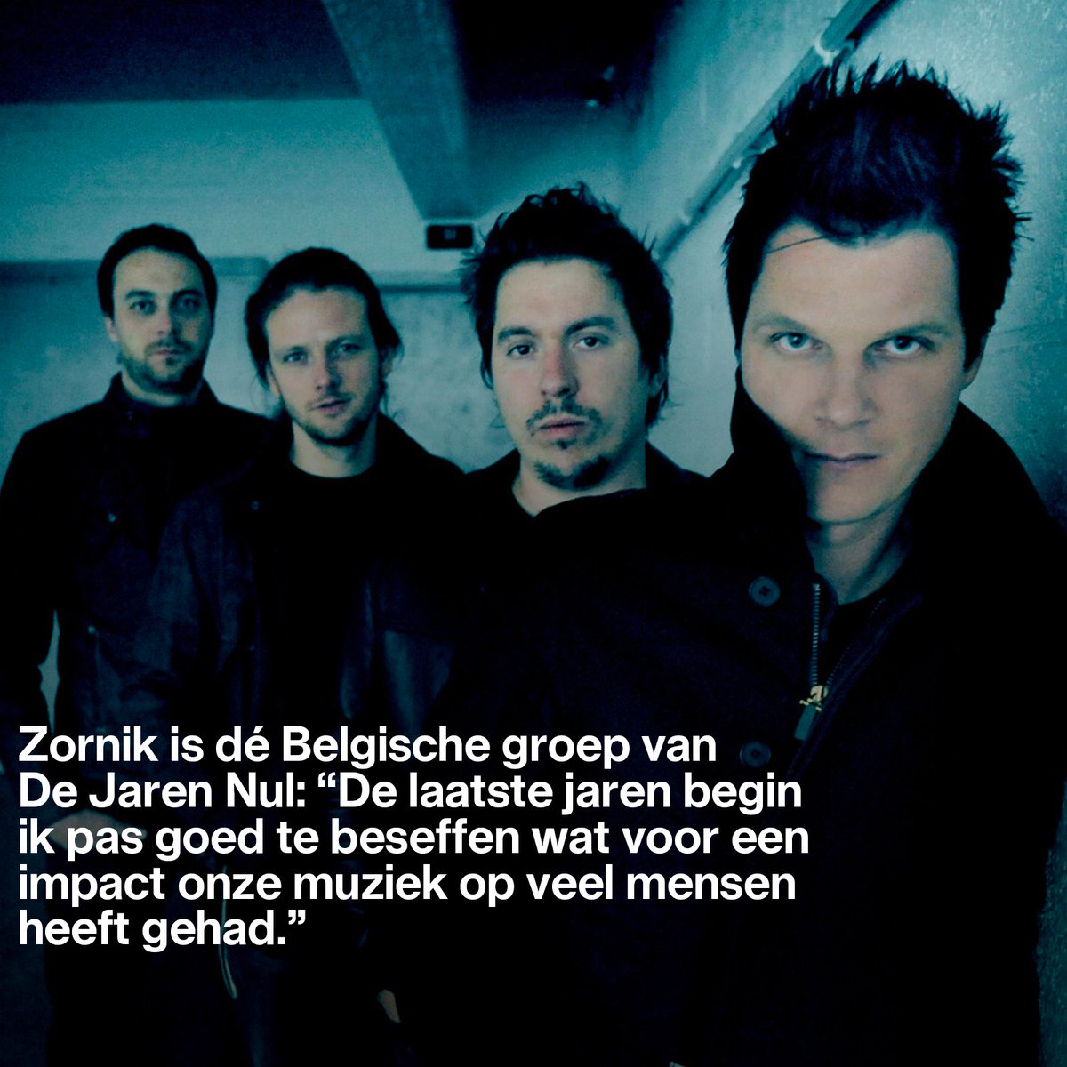 stubru's tweet photo. De top 100 van #dejarennul toont opnieuw aan dat @zornikmusic dé Belgische groep van De Jaren Nul is. Niet alleen zijn ze de enige landgenoten die drie keer in de lijst staan, ze staan ook als enige Belgen in de top 10, op nummer 7 met ‘Scared of Yourself’. https://t.co/BiXWDFYxDe