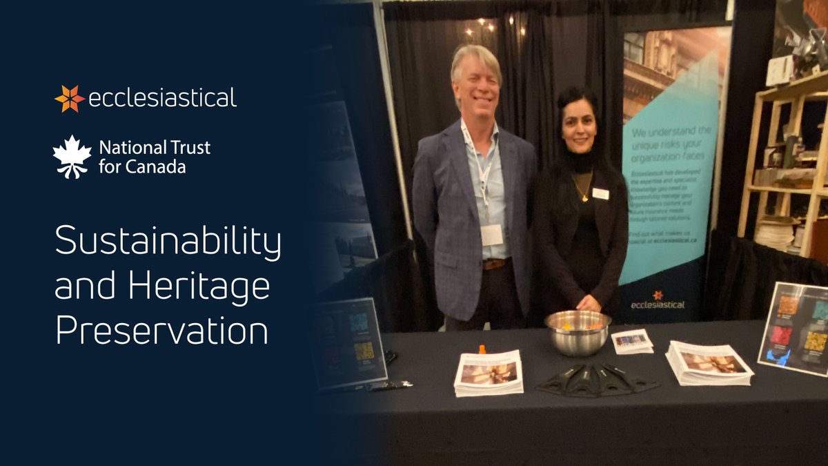 EIOCanada's tweet photo. We look forward to seeing you today at the National Trust for Canada’s annual conference. Please visit us at our booth to learn how Ecclesiastical Insurance is helping to protect Canada’s heritage in a sustainable way.
#specialist #NTConf #heritage #sustainability https://t.co/WKfaVyh9Cn