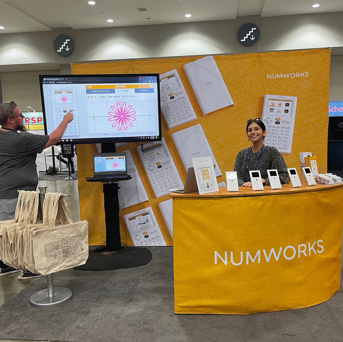 NumWorks's tweet photo. It’s your final day to visit the NumWorks booth at NCTM! Come to booth 204 to enter our Ultimate SWAG giveaway and learn about NumWorks!

#NCTMDC23 #MTBoS #iteachmath https://t.co/7aHN5ivn1w