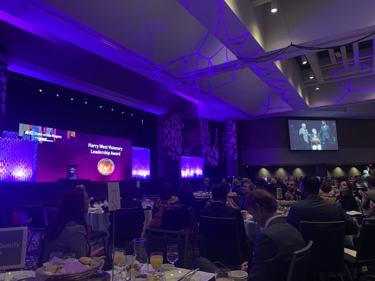 QualityGrowth's tweet photo. We were honored to support our friends at the Atlanta Regional Commission at their 2023 #StateoftheRegion this morning. Thank you to Anna Roach and Kerry Armstrong for your active leadership of ARC. Congratulations on another successful year and a great State of the Region event. https://t.co/V0pSD2Heks