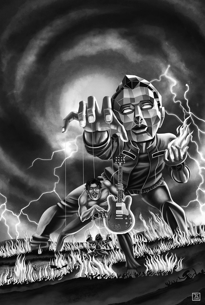 musikedidiable's tweet photo. The incredible artwork for TETRACTYS was illustrated by my friend and amazing artist @Jose_CobaH and pays tribute to Iron Maiden's 'Number of the Beast' album cover.

Help us make the movie at kickstarter! 
https://t.co/oZdqBxQiFD https://t.co/8ogp0qyuJa