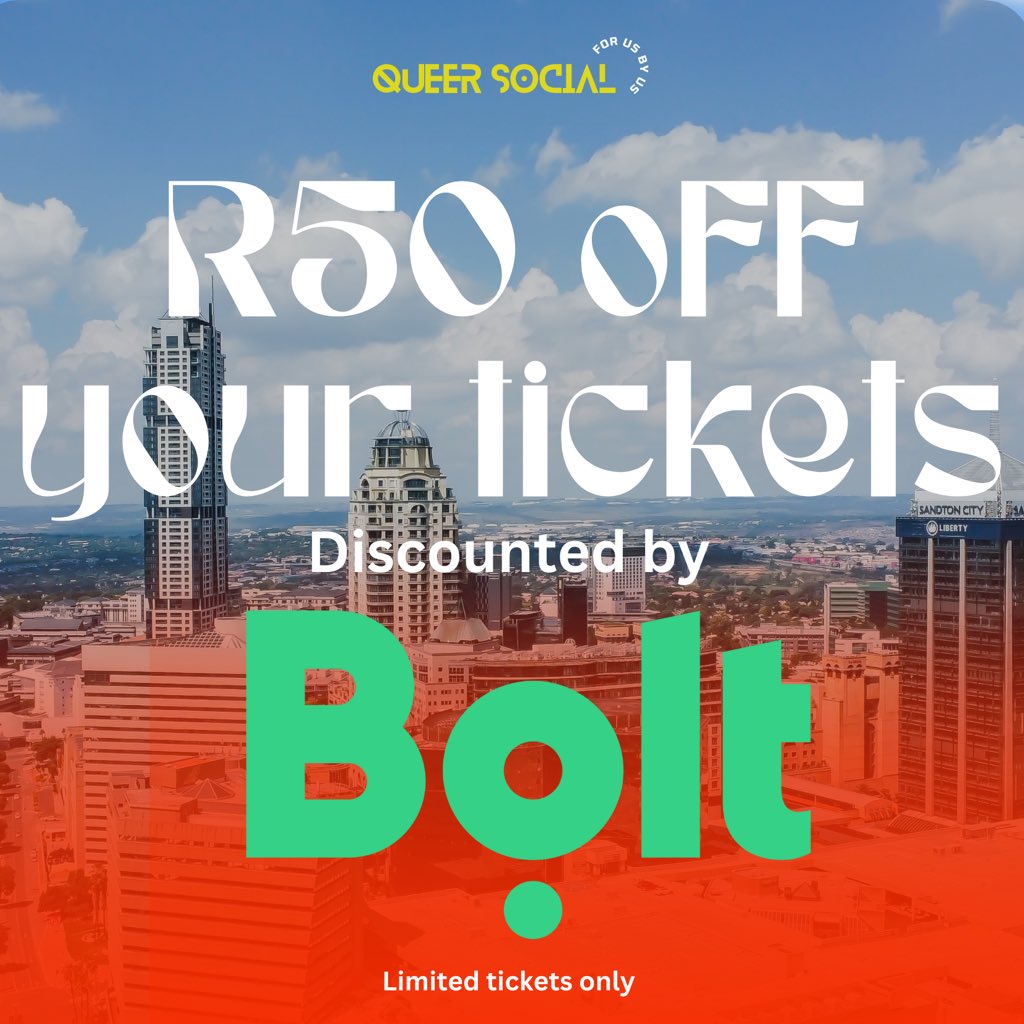 R50 off your new purchased tickets.

Fastest fingers

Tickets: qkt.io/VLsBzf