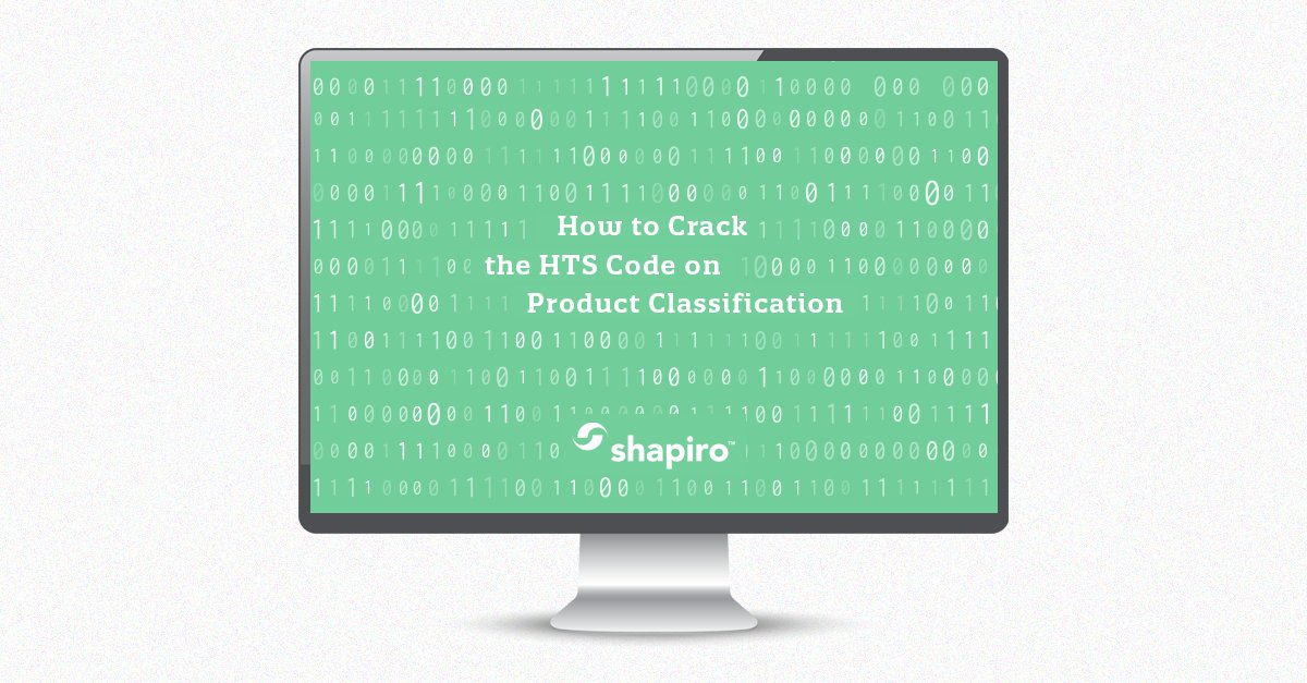 shapiroco's tweet photo. Our latest #ShapBlog touches on the many intricacies of product #classification, from #HS and #HTS codes to the penalties that importers can face for certain violations. 

Check it out today: https://t.co/LrNTm4Qf77
 
#RegulatoryCompliance #tariffs #CBP #logistics #SupplyChain https://t.co/VupyHoTMyS
