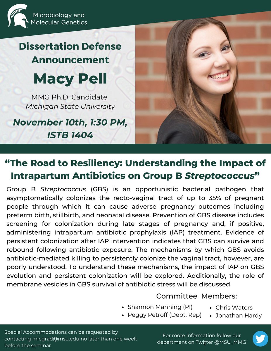 Join us on November 10th in ISTB 1404 at 1:30 PM for Macy Pell's (Manning Lab) dissertation defense! We hope to see you there.