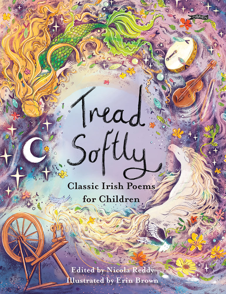 OBrienPress's tweet photo. 'Each poem is illustrated in glowing colour, with lots of details to draw young eyes in.' 

A fantastic review of #TreadSoftly in the @Independent_ie from @sarahwebbishere! Edited by Nicola Reddy and illustrated by @erinbrownillo #AutumnReads 🍂✨ https://t.co/JY6nk1ZNYL