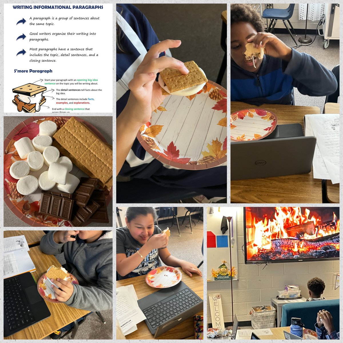 TeacherMrsAllen's tweet photo. S’mores and Writing: “Discovering the Delicious Details” #AustellSOARS https://t.co/LfwJBQbNvO
