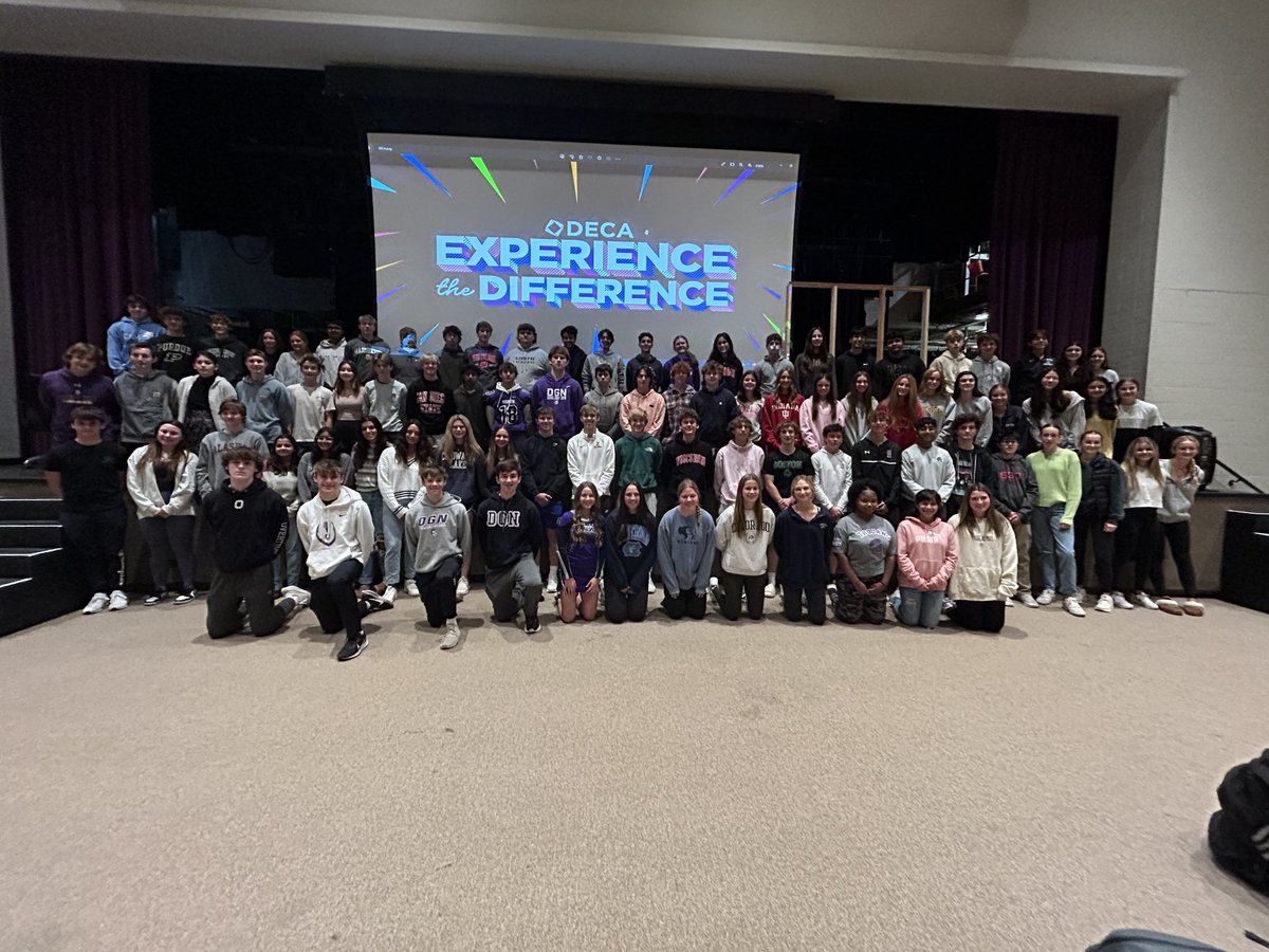 dgncte's tweet photo. This years DECA members!! This club just keeps GROWING!  #WeAreDGN #ALLIN https://t.co/k7OWhhq0qk