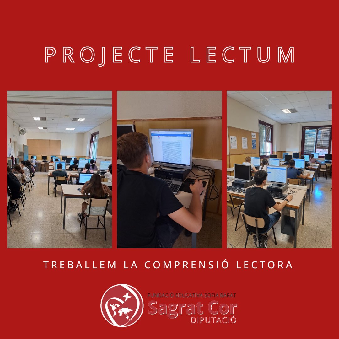 SagratCorDip's tweet photo. Dins el #ProjecteLectum els alumnes de 1r i 2n de Batxillerat han realitzat unes proves per avaluar el nivell de comprensió lectora, una habilitat clau en l’àmbit acadèmic. L’objectiu és poder ajudar-los a millorar la seva competència lingüística. #fundacióneducativasofiabarat https://t.co/UFME6Mvatm