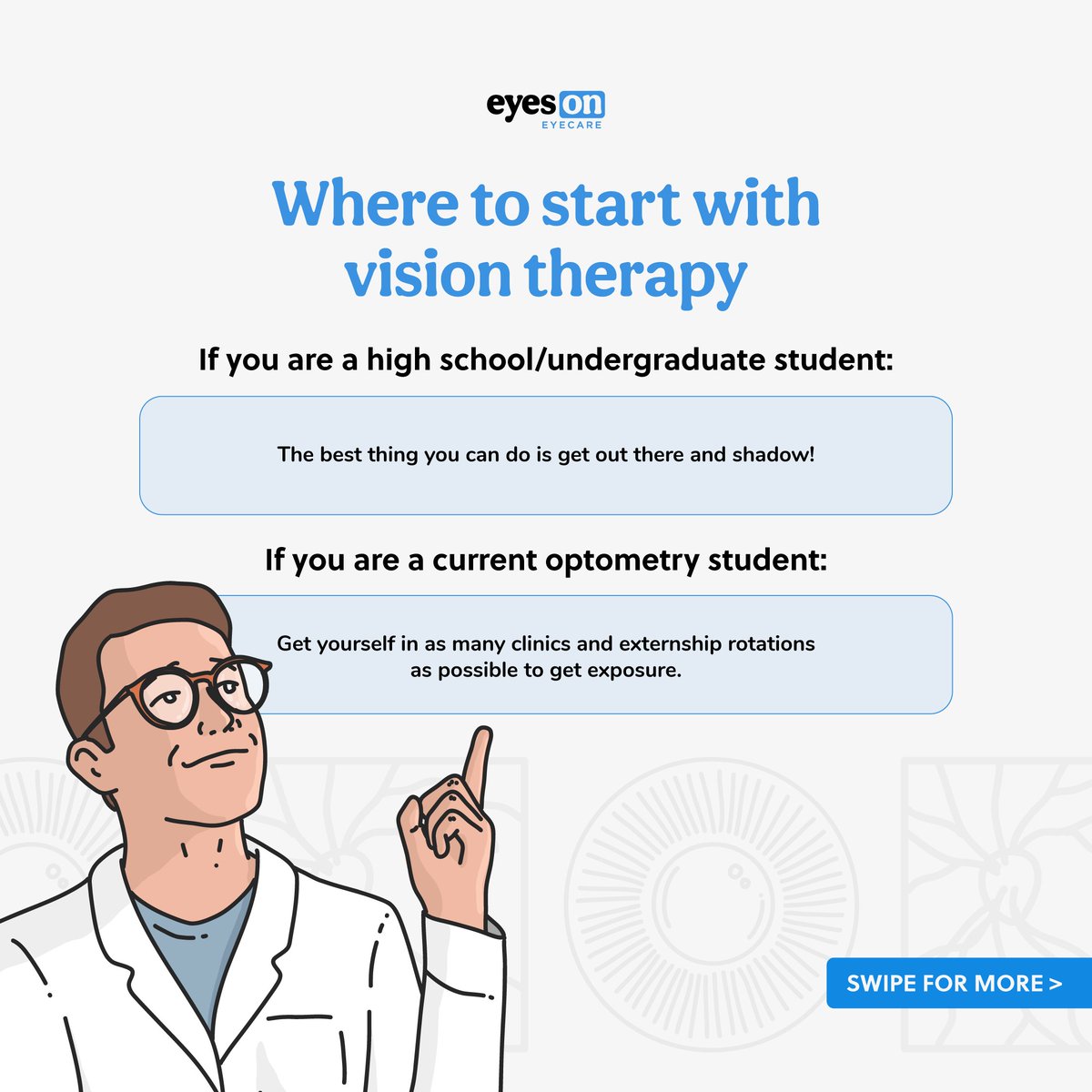 eyeson_optom's tweet image. Dive into the pros/cons of specializing in vision therapy, and get expert tips on job hunting, practice setup, and residencies with Miki Lyn Zilnicki, OD, FCOVD. hubs.ly/Q026Z1pw0
#optometrystudent