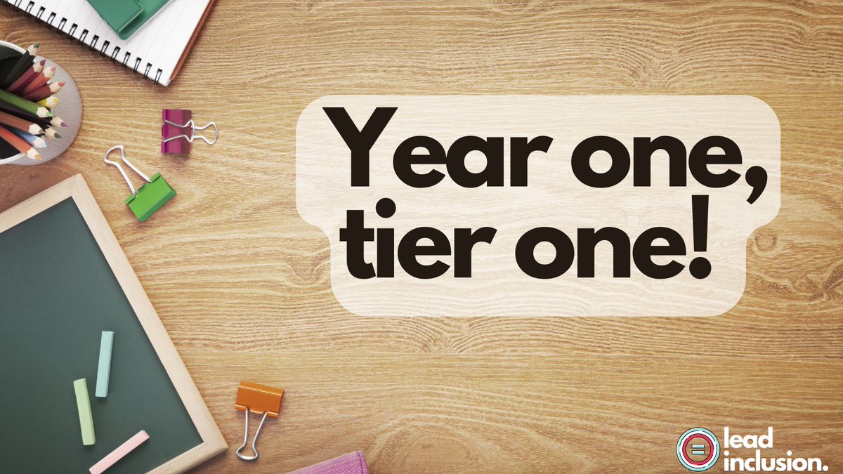 🥇 Year one, tier one! If your school is working to implement #MTSS or #RTI, invest in tier one first. Universal design is step one. #LeadInclusion #EdLeaders #Teachers #UDL