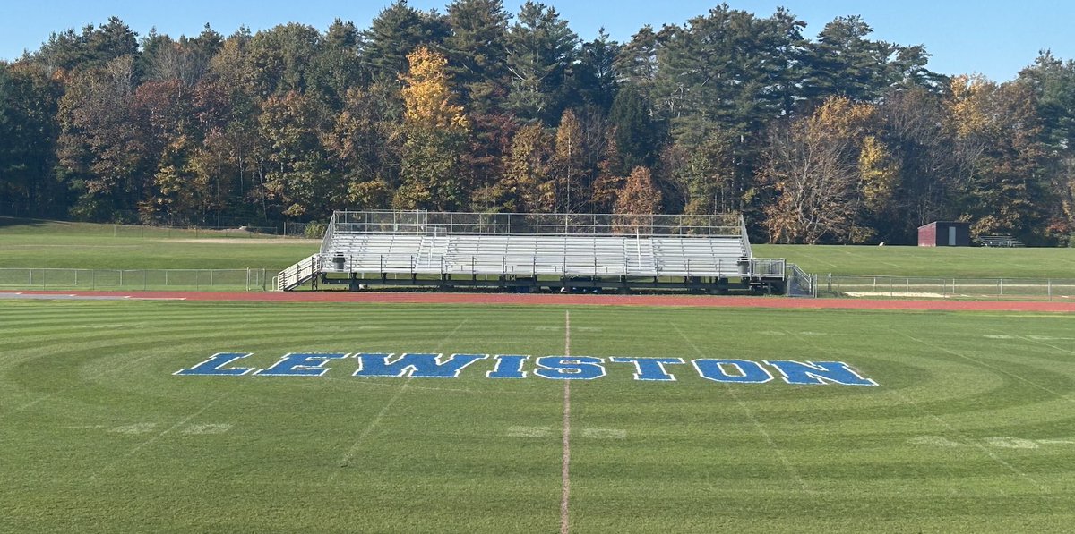 Here’s what our groundskeepers at Windham HS did today on our home stadium. #LewistonStrong