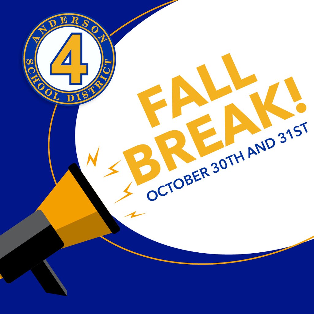 Fall Break is next Monday and Tuesday! Enjoy your time off from school October 30th and 31st. We will see you back on Wednesday, November 1st.