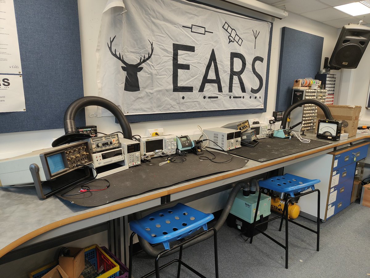 Our #makerspace is open 24/7 for our society members. It's fitted out with 2 university networked PC's and 2 #Linux PC's all with CAD Software. There are 3 soldering workstations complete with all the tools you need. Our 3D printers include an Ender 3 S1 and a Bambulab Carbon X-1