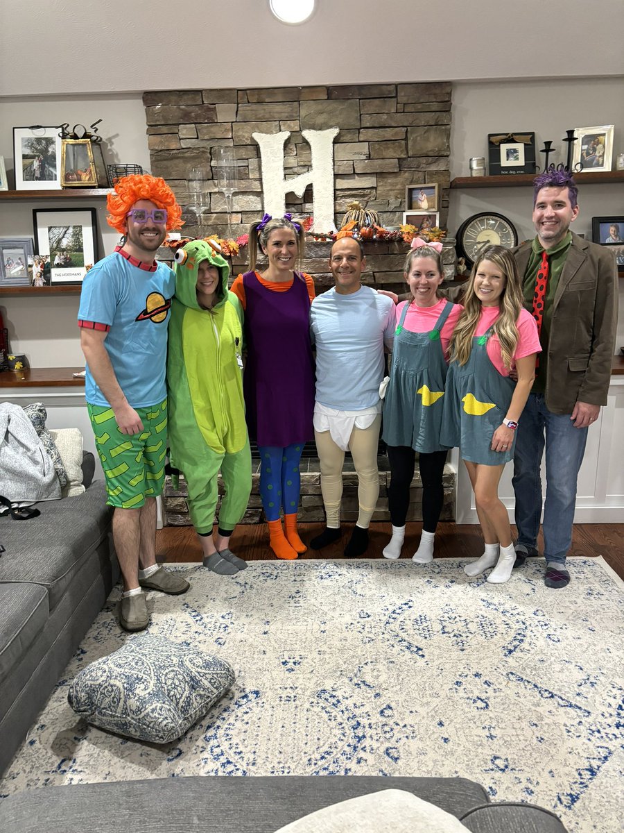 Halloween @LakelandEMRes journal club was a blast. I may be biased but I think the attendings won the costume contest this year 👶🏼 🦖🪛 #EMfamily #rugrats