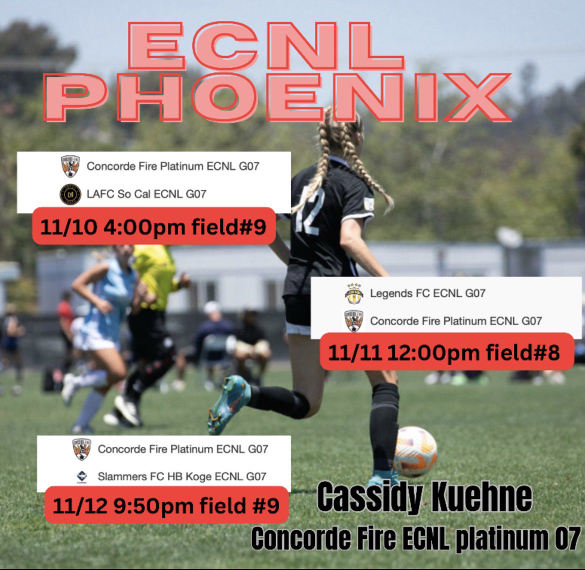 Cassidy Kuehne (@cassidy_kuehne) on Twitter photo Almost 2 weeks til ECNL Phoenix showcase! So excited to play some great teams! Come out and watch! ๐ฅ<a href="/Concorde07G/">Concorde Fire Platinum ECNL 06/07</a> <a href="/ImYouthSoccer/">ECNL/GA/Recruiting/College Soccer</a> #ECNL #2025 Almost 2 weeks til ECNL Phoenix showcase! So excited to play some great teams! Come out and watch! ๐ฅ<a href="/Concorde07G/">Concorde Fire Platinum ECNL 06/07</a> <a href="/ImYouthSoccer/">ECNL/GA/Recruiting/College Soccer</a> #ECNL #2025