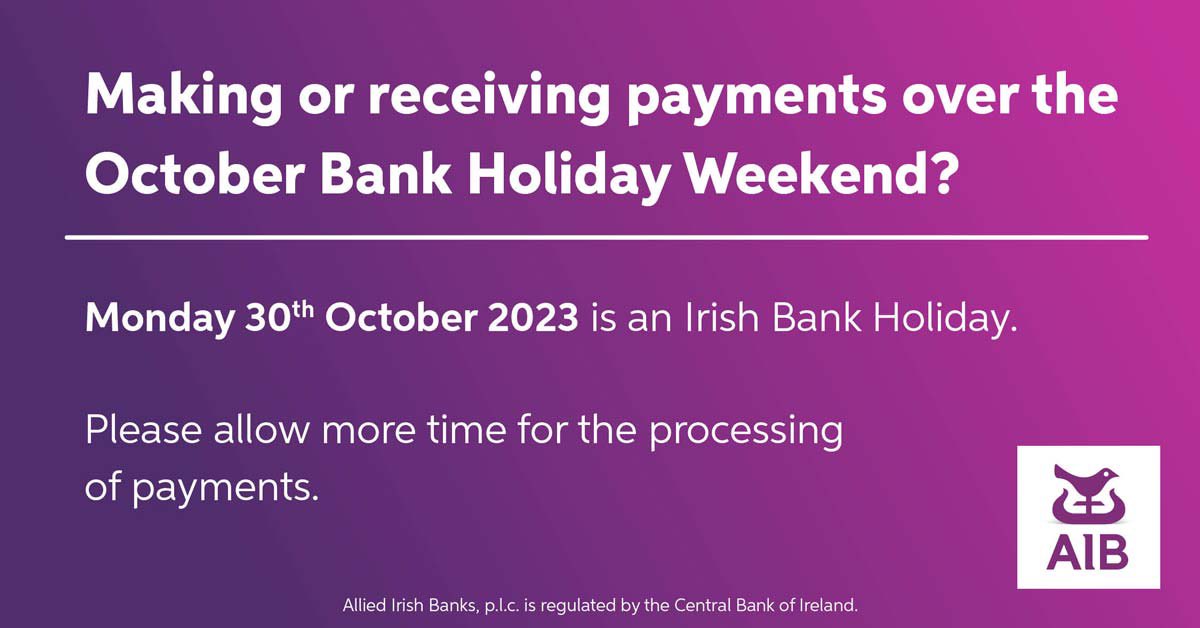 Happy bank holiday to all our customers! Please remember to allow more time for the processing of payments over the long weekend. If you have any queries, please let us know 💬
