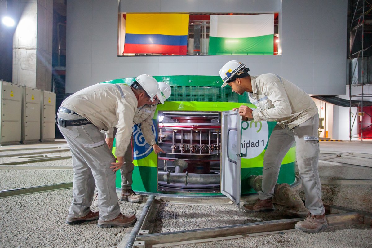 Byronmiranco's tweet photo. Qué felicidad, poder ver cómo EPM logra poner en funcionamiento la tercera y cuarta turbina de Hidroituango. Solo queda agradecimiento al equipo por hacer realidad este sueño que parecía inalcanzable en su momento. https://t.co/fcnXjO0nqx