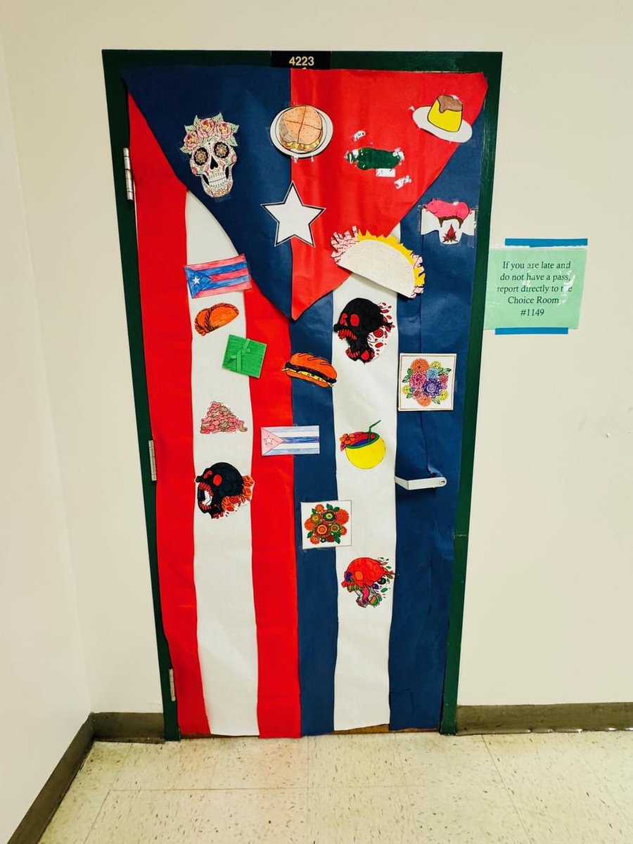 In honor of Hispanic Heritage Month, we are having a door decorating competition. Here are some of the submissions so far!
